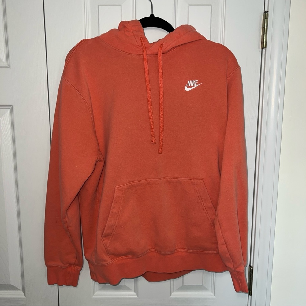 Nike Men’s Classic Hoodie Pink Orange Salmon size Large